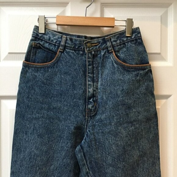 VINTAGE Rio by Stephen Mardon Leather Trim Lace Up Jeans - Picture 3 of 12